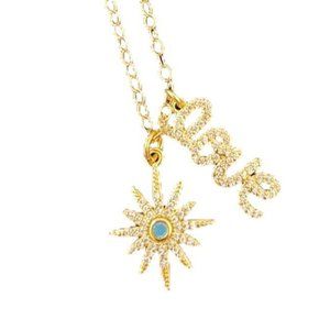 Multi Charm Gold plated necklace